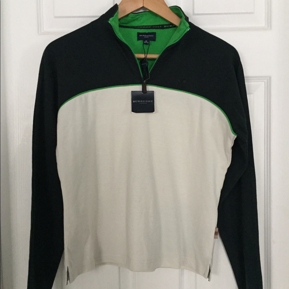 Burberry Golf Polo medium mesh blue green women’s